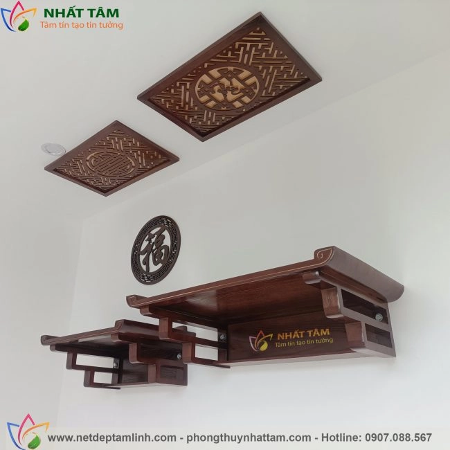 Bàn thờ treo tường 2 tầng